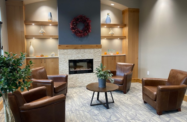Our waiting room at Whidbey Dental Associates in Oak Harbor, WA